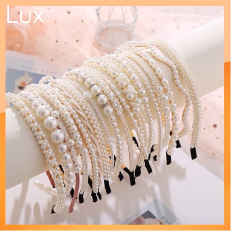 Băng đô cài tóc đính ngọc thời trang cho nữ phong cách Hàn Quốc BĐ005 Lux Accessories