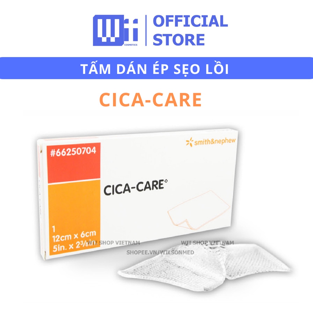 Tấm dán ép sẹo lồi CICA CARE (SMITH &amp; NEWPHEW - UK) cải thiện sẹo lồi, sẹo mổ, sẹo phì đại 3x12cm, 6x12cm, 12x15cm