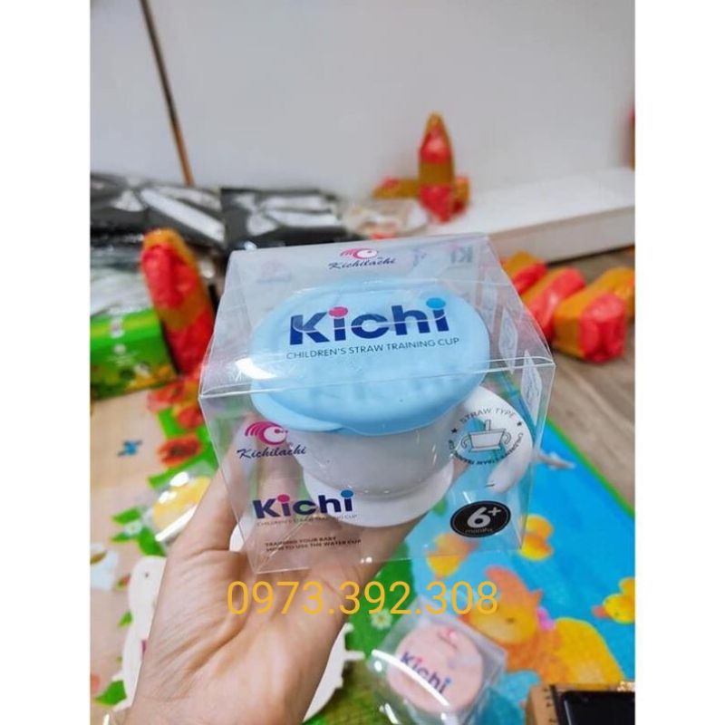 Cốc,Ca Tập Uống Nước/Sữa 3 Giai Đoạn Kichilachi Có Vạch Chia Tiện Lợi Cho Bé