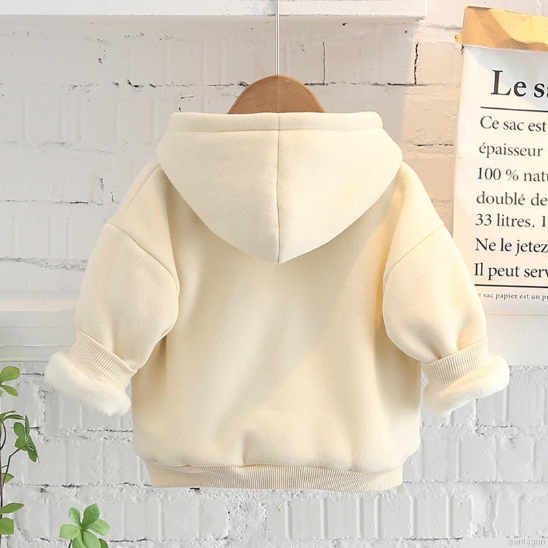 Áo hoodie giữ ấm họa tiết gấu hoạt hình phong cách Hàn Quốc cho bé 9-5 tuổi