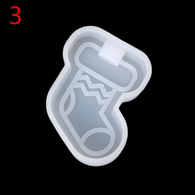 Khuôn Silicone Làm Đồ Trang Trí Cây Thông Giáng Sinh Hình Chiếc Tất DIY Cr