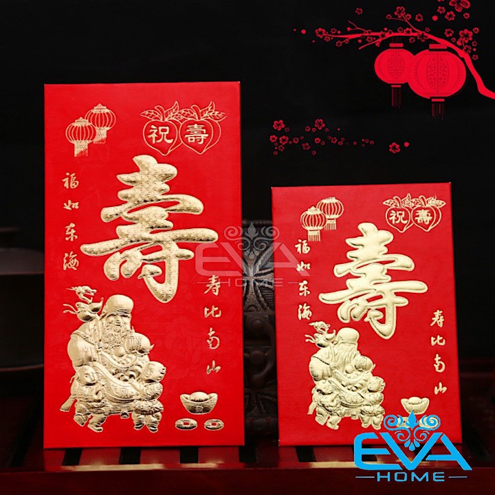 Lốc 6 Bao Lì Xì đỏ Mừng Đám Cưới - Sinh Nhật - Đầy Tháng - Thôi Nôi - Mừng Thọ | BigBuy360 - bigbuy360.vn