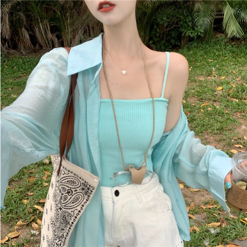 Áo Sơ Mi Tay Dài Chống Nắng Thời Trang Mùa Hè Dễ Phối Đồ