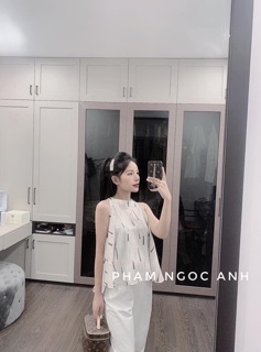 Set yếm mix quần đũi trắng