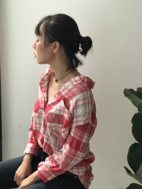 Áo sơmi Sanctuary Steady Boyfriend Shirt Xuất Xịn