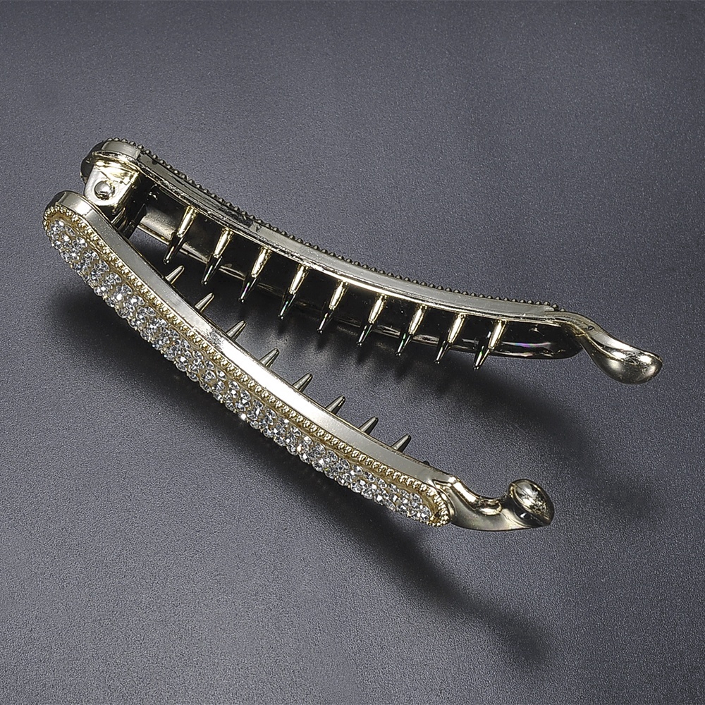 Kẹp tóc nhựa đính đá pha lê