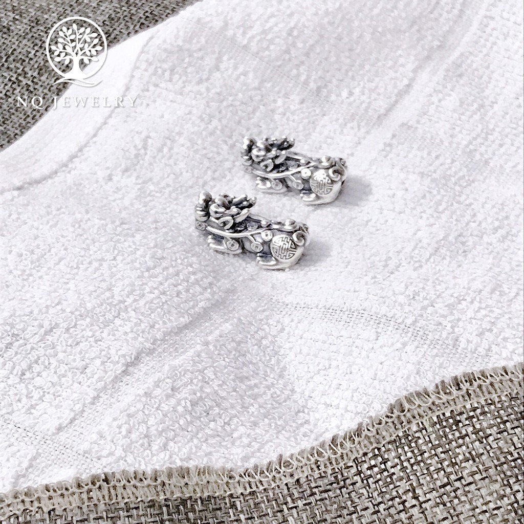 Charm bạc tỳ hưu bạc thái kiểu 2 - NQ Jewelry