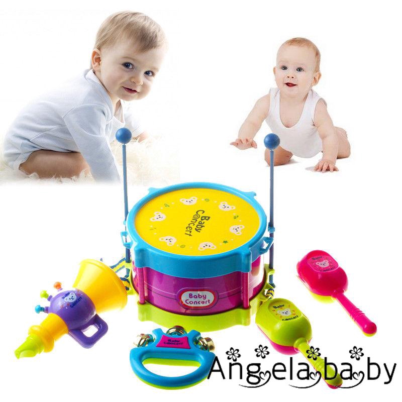 Bộ đồ chơi trống nhạc cụ gồm 5 món cho bé