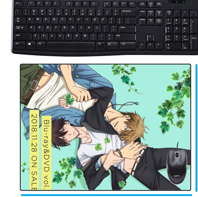 Lót chuột anime couple BL nhiều mẫu khổ 20x24cm dẻo