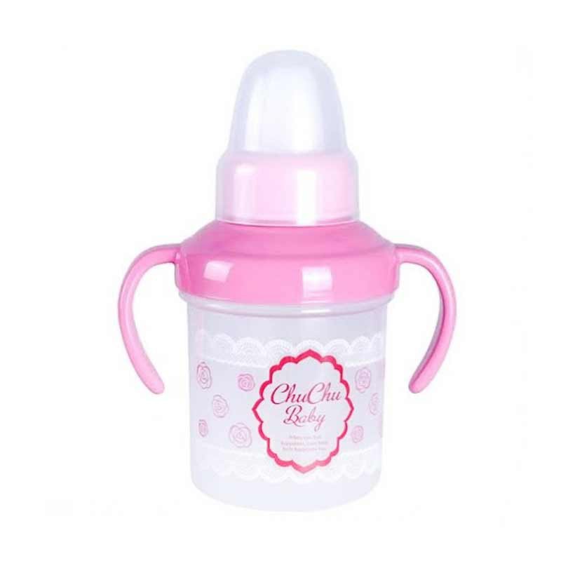 Cốc tập uống nước ChuChubaby (200ml) 5m+ màu hồng bé gái