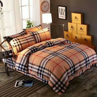 set chăn ga gối burberry