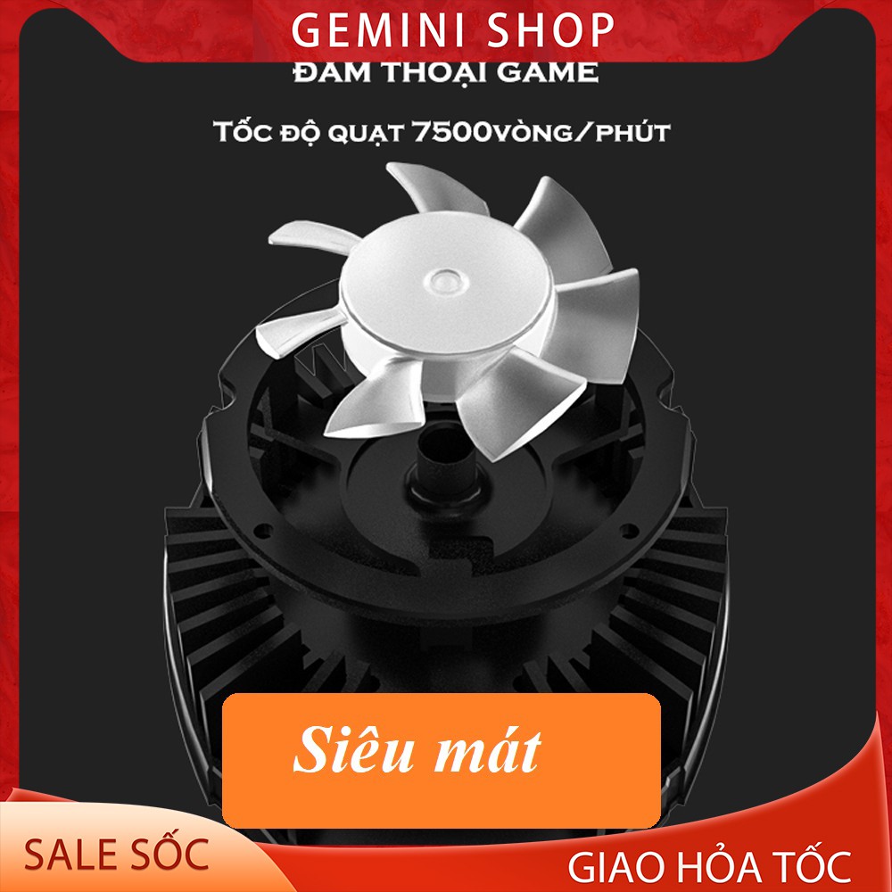 Quạt tản nhiệt Gaming MEMO DL05 thế hệ 5 cho điện thoại sò lạnh tích hợp màn hình led công tắc tắt bật GEMINI SHOP