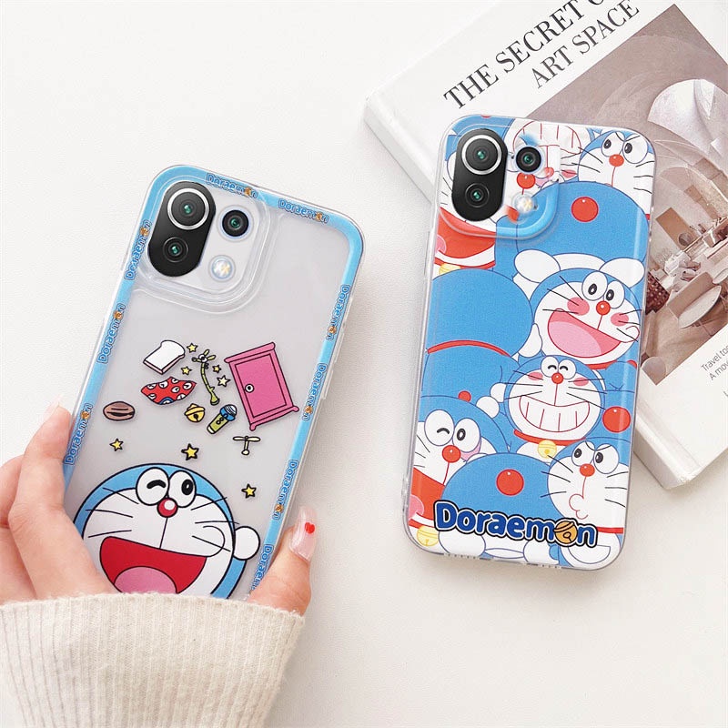 Ốp Điện Thoại Dẻo Họa Tiết Doremon Dễ Thương Cho Xiaomi Mi 11Lite NE Poco F3 Redmi 9A 9C 10Prime K40 Note 8 9 9s 10 10s 11 11s Pro 5G
