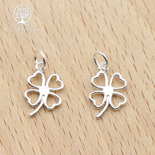 Charm bạc cỏ 4 lá treo - NQ Jewelry