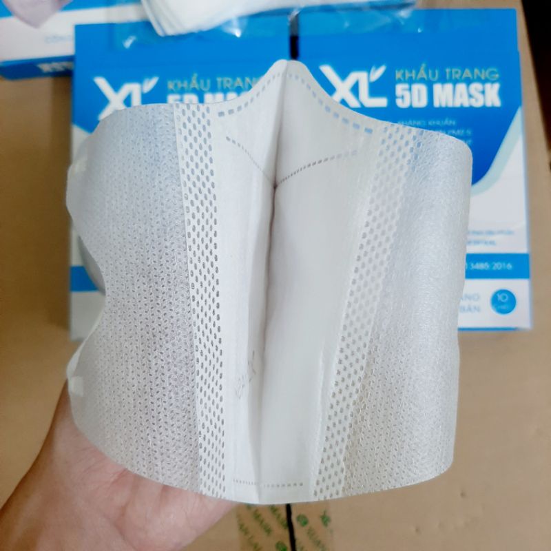 Khẩu Trang 5D Mask Xuân Lai Kháng Khuẩn Lọc Bụi Mịn PM2.5 Công Nghệ Nano Nhật Bản