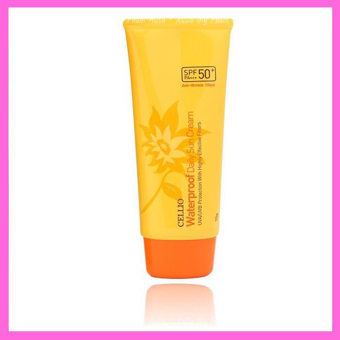 Kem Chống Nắng Cellio spf 50pa+ cellio waterproof daily sun cream Hàn Quốc | BigBuy360 - bigbuy360.vn