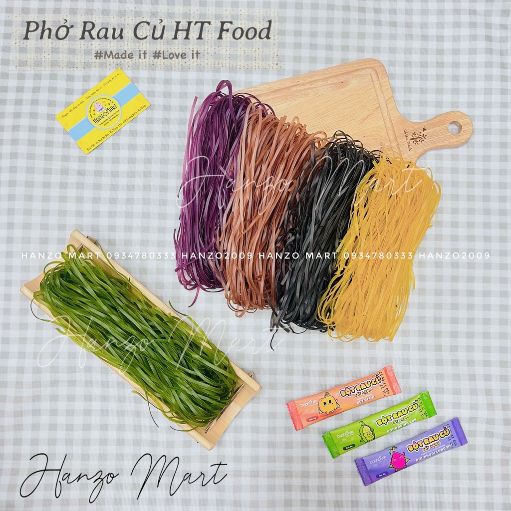Phở gạo rau củ ăn liền hữu cơ cho bé ăn dặm HT FOODS 350gr