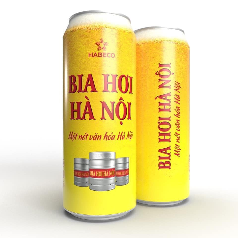 Thùng 24 Lon Bia Hơi Hà Nội Lon 500ml