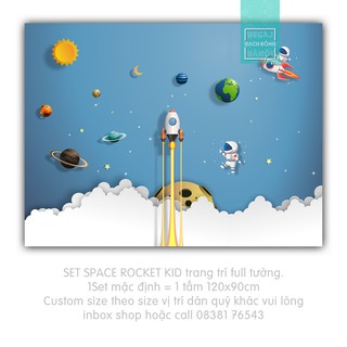 Decal trang trí cho bé 𝐒𝐄𝐓 𝐑𝐨𝐜𝐤𝐞𝐭 𝐟𝐥𝐲𝐢𝐧𝐠 𝐬𝐩𝐚𝐜𝐞