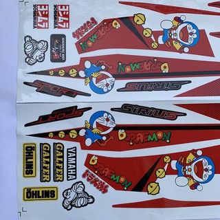 Tem xe Sirius Doraemon đỏ