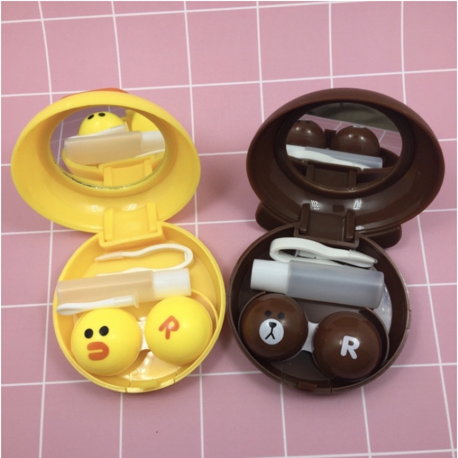 Hộp đựng lens hình thú dễ thương - Hộp đựng kính áp tròng Gấu, Thỏ, Vịt tiện lợi