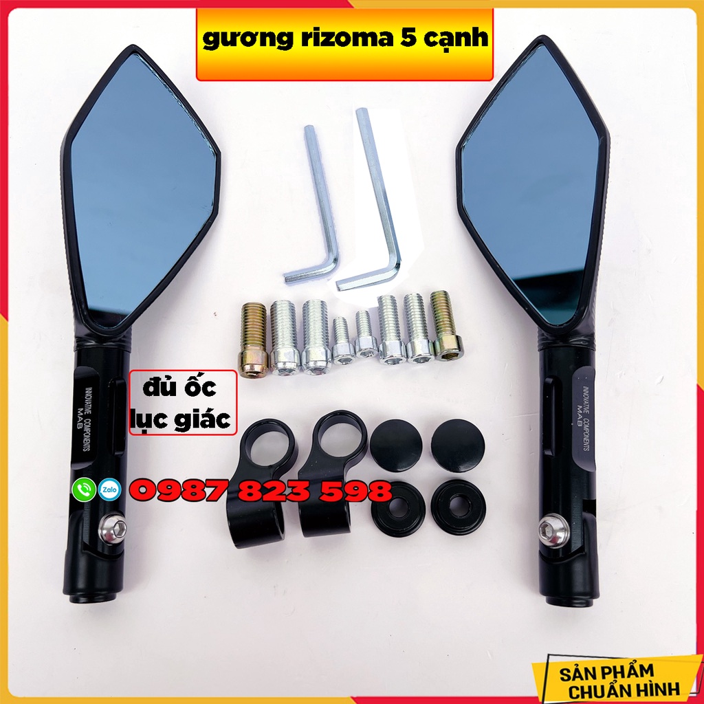 Gương Rizoma 5 Cạnh Loại Nhỏ ( GIá 1 Cặp )