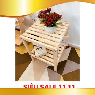 [Cực Hot] Kệ gỗ đầu giường  gỗ thông  lắp ráp cực dễ dàng decor phòng siêu xinh - Kệ tab giường phòng ngủ - Bảo hành