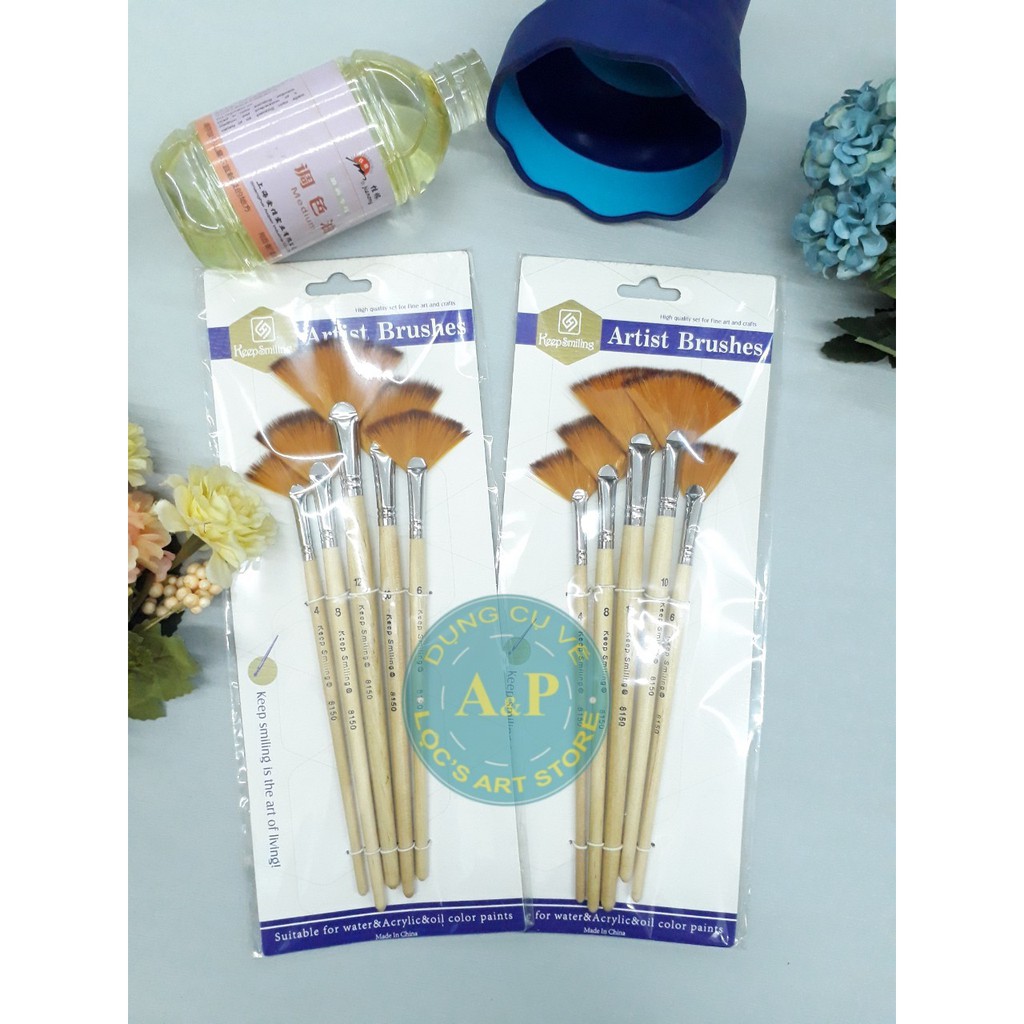 Bộ Cọ Quạt 5 Cây Keep Smiling Artist Brush no. 8150