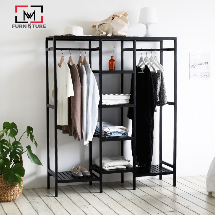 TỦ TREO LẮP RÁP HÀN QUỐC TIỆN LỢI - TRIPLE CLOSET - BLACK