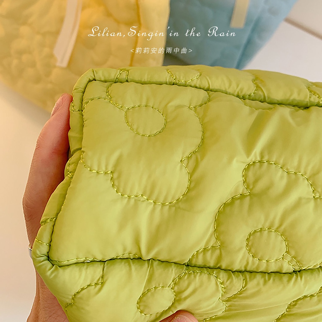 Túi Đựng Mỹ Phẩm Cỡ Lớn Chất Liệu Cotton Mềm Thiết Kế Phong Cách Nhật Bản Dễ Thương