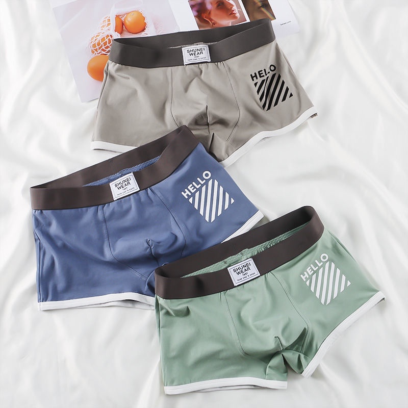 Quần Lót Boxer Màu Trơn In Hình Nhân Vật Nam