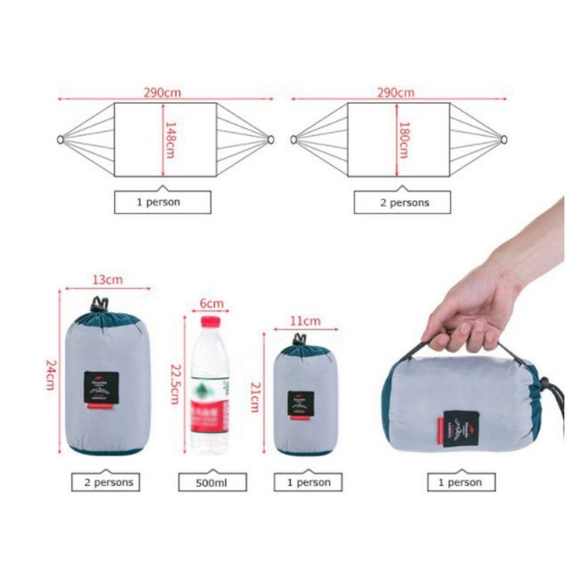 Võng đôi siêu nhẹ NatureHike NH17D012-B/ NH21DC011