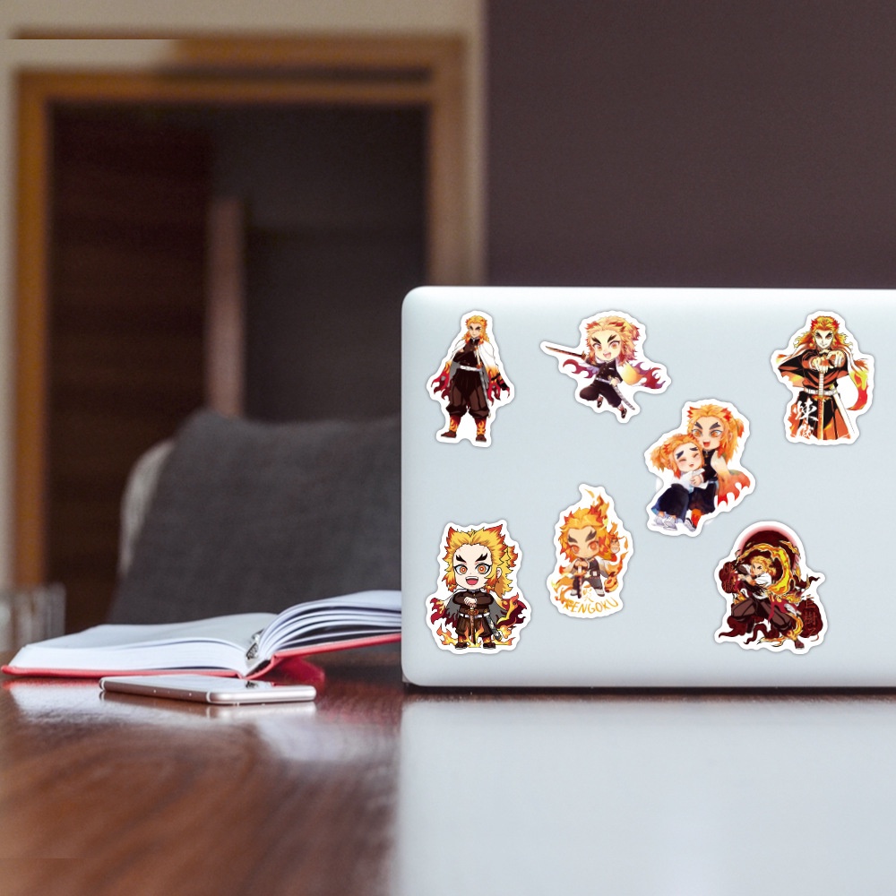 Bộ 50 Miếng Dán Họa Tiết Hoạt Hình Rengoku Kyoujurou Độc Đáo Trang Trí Đa Năng Diy