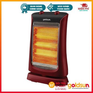 Đèn Sưởi 3 Bóng Halogen GOLDSUN GHLH-2002, Máy Sưởi Halogen GOLDSUN Tốc Độ Làm Ấm Nhanh Tỏa Nhiệt Đều