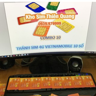 Combo sỉ 10 Thánh sim 4G Vietnamobile 10 số giá rẻ FREE 120GB /tháng, thánh sim vietnamobile giá sỉ.