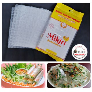 Bánh Tráng Vuông Lớn Mikiri 70 Lá - Siêu Mỏng Không Nhúng Nước - Gỏi Cuốn, Bánh Tráng Trộn Siêu Ngon