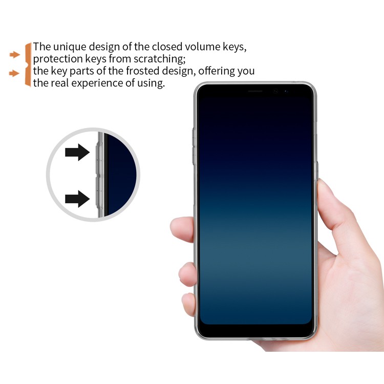 Ốp lưng Samsung Galaxy A8 2018 dẻo silicon chính hãng Nillkin chống trầy hạn chế ố vàng