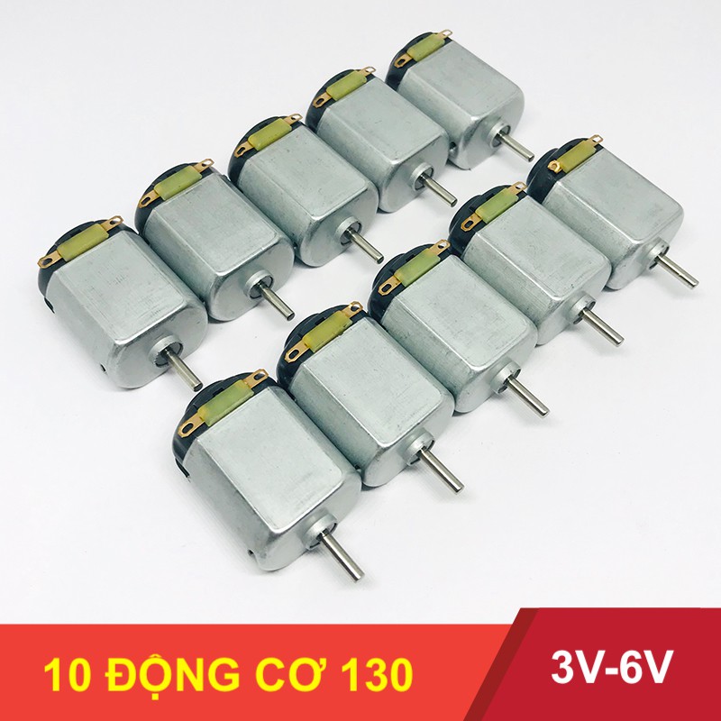 Bộ 10 động cơ motor mô tơ mini 3V-6V, 130 Phiên Bản Mới LK0013-10