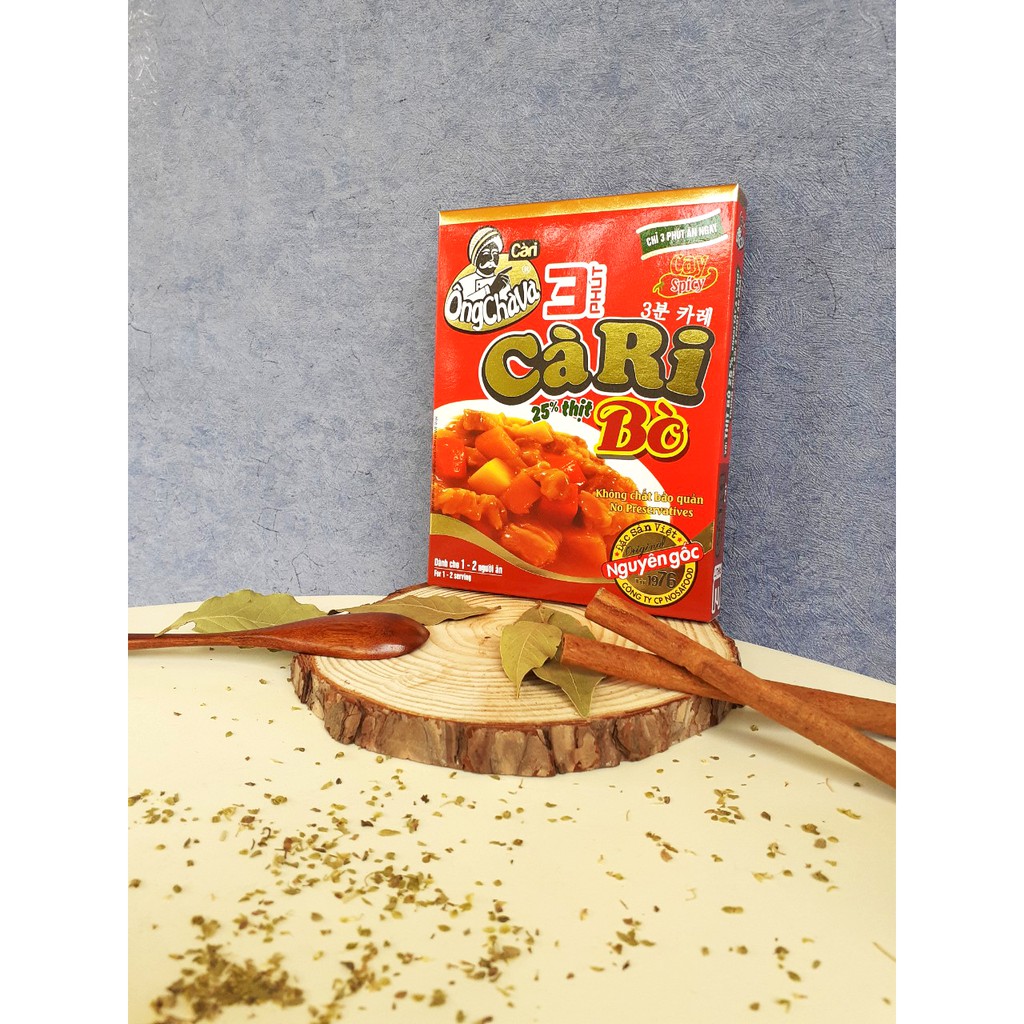 Cà Ri Bò Cay Ông Chà Và 200gr - Sản Phẩm có thịt thật