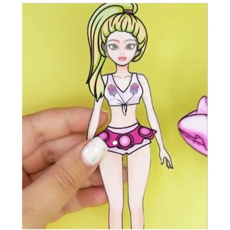 THAY ĐỒ CHO BÚP BÊ GIẤY 2 TỦ QUẦN ÁO CỦA BÚP BÊ