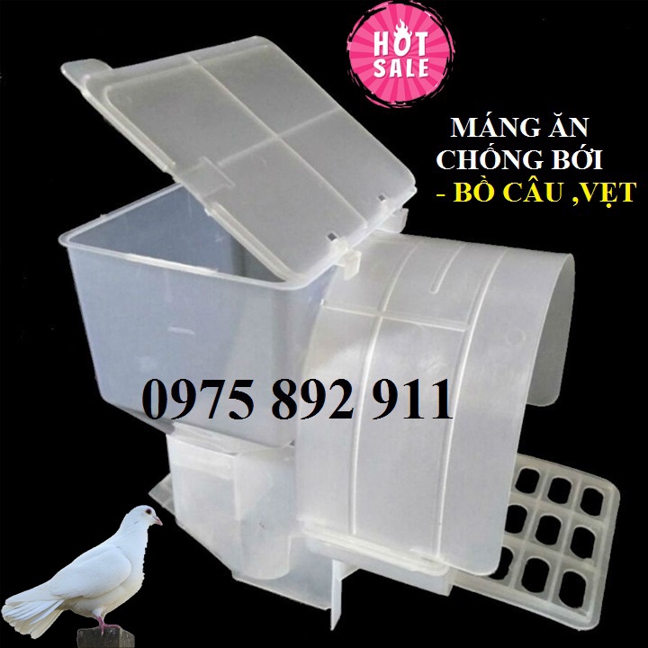 Máng ăn chống bới cho bồ câu , chim kiểng