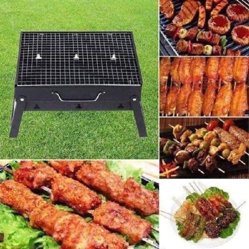 Bếp Nướng Than Hoa Dài, Vuông Lò Nướng BBQ Cao Cấp Ngoài Trời Tiện Dụng Khi Mang Theo