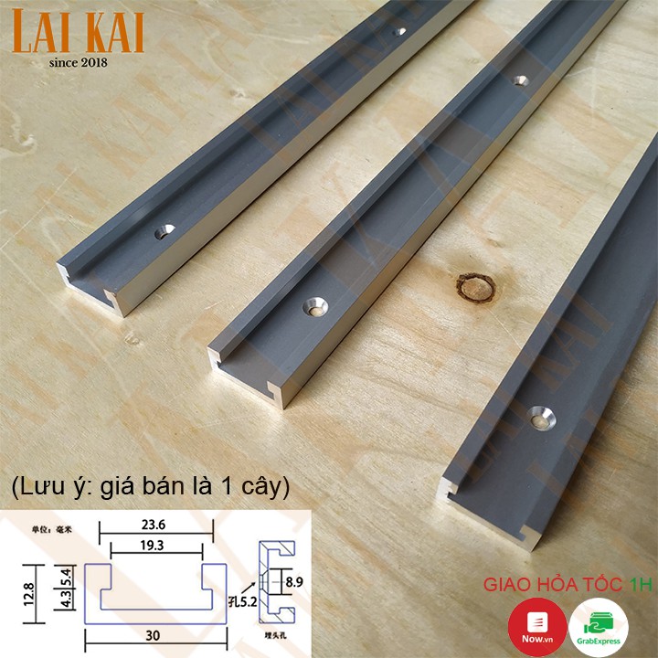 Ray trượt nhôm 300 400 hoặc 500mm 600mm