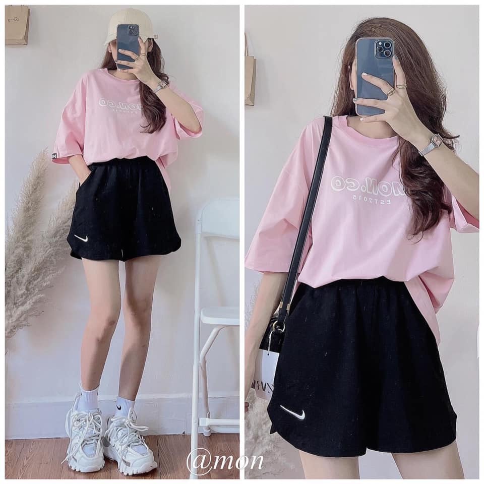 2101637 Quần short nỉ ulzzang - quần short da cá thêu hình 3 màu freesize | BigBuy360 - bigbuy360.vn