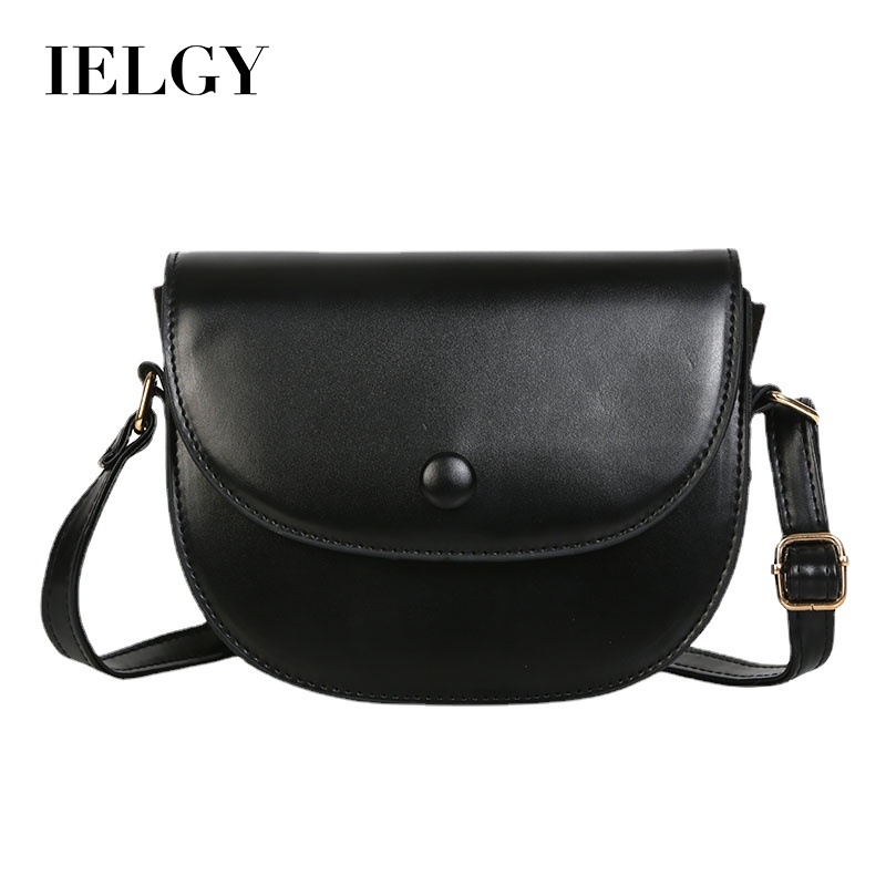 Túi đeo vai IELGY màu trơn thiết kế đơn giản dáng vuông nhỏ thời trang cá tính dành cho nữ