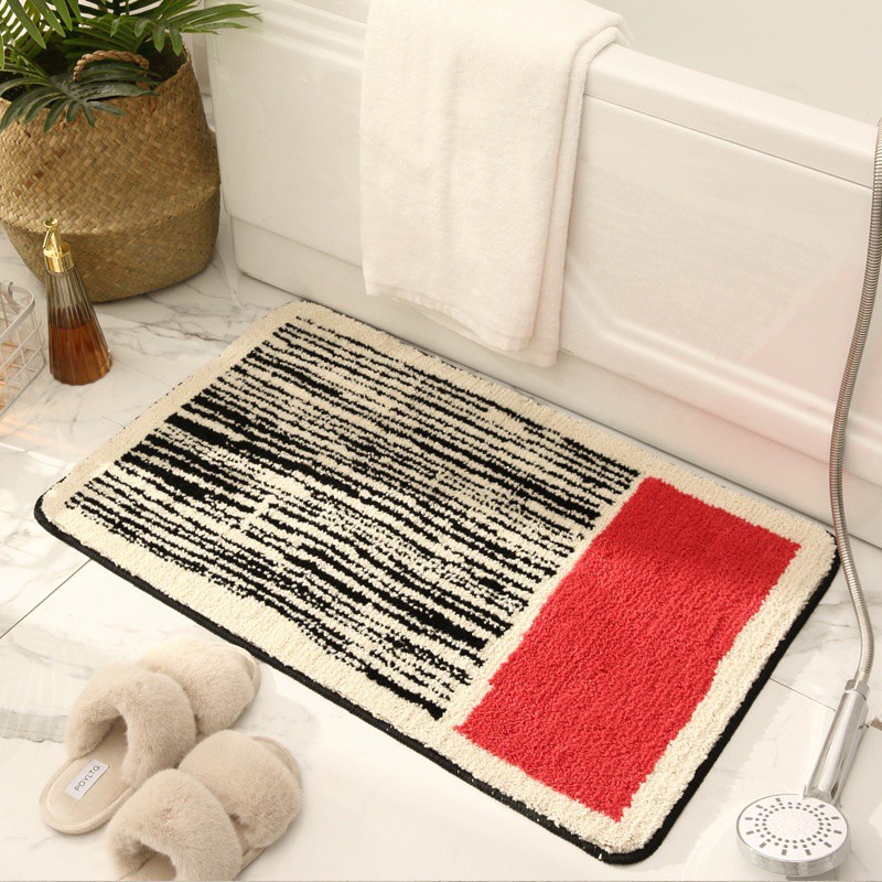 Thảm lau chân nhà tắm sợi cotton siêu thấm nước chống trơn trượt siêu bền