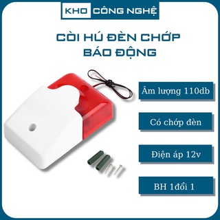 Còi Hú Đèn Chớp Báo Động, còi báo động chông trộm 110db