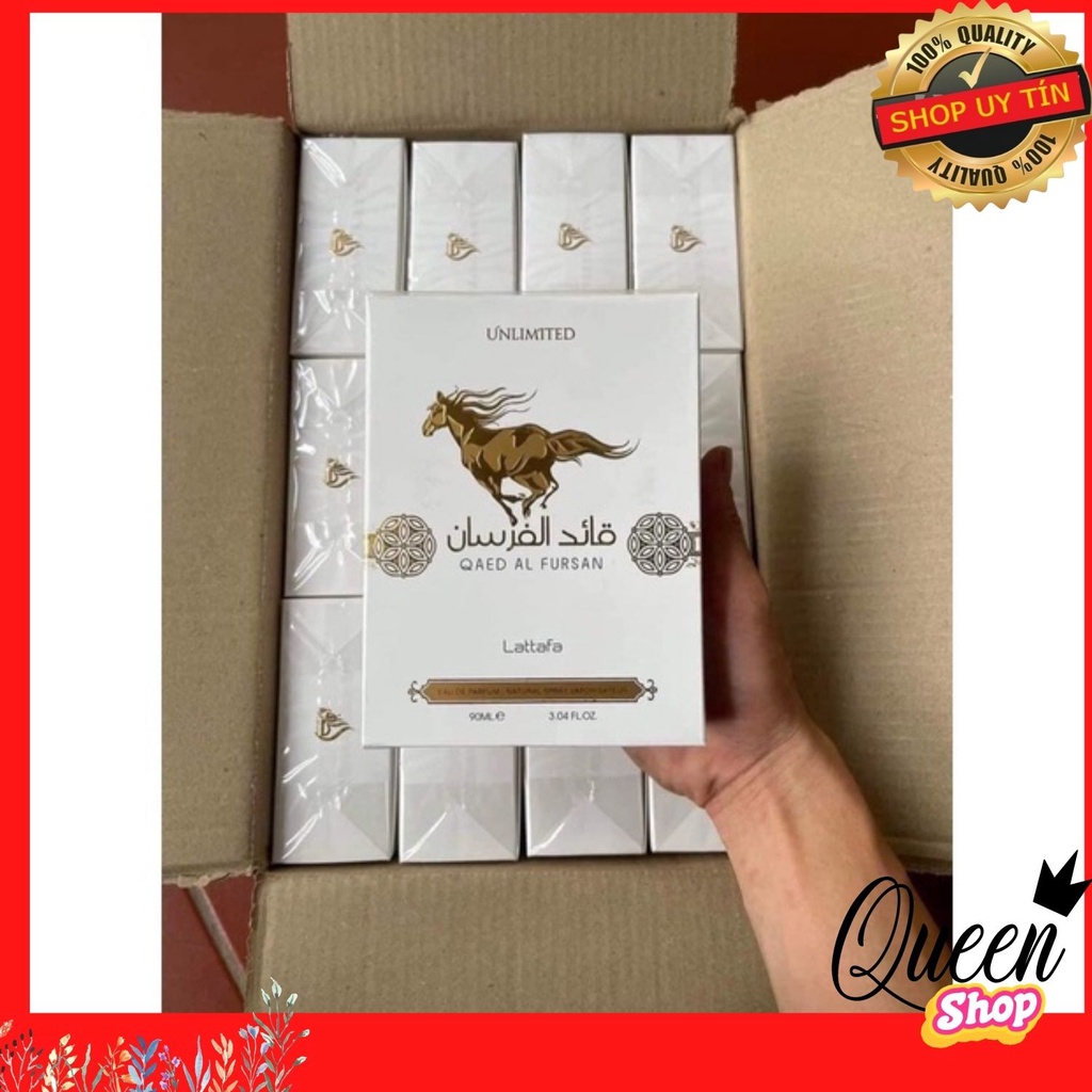Nước hoa Dubai Lattafa Qaed Al Fursan Unlimited 100ml EDP cho Nữ- Phiên bản màu trắng Tinh khôi