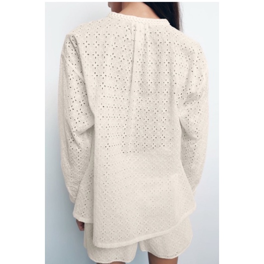 Set áo và quần thêu hoa kèm ảnh thật