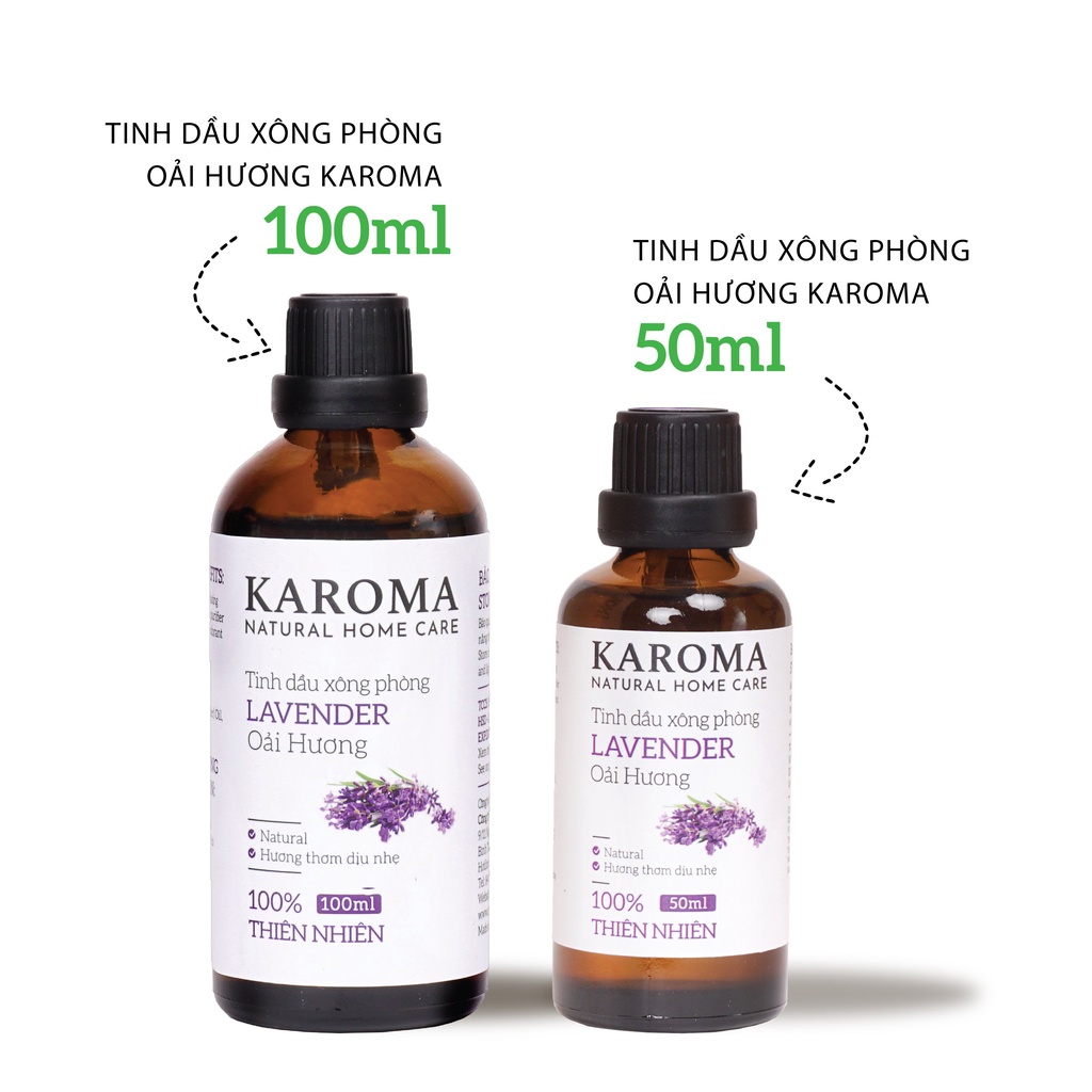 Tinh Dầu Oải Hương Lavender KAROMA, Xuất Xứ Thiên Nhiên Không Pha Tạp Chất, Có Giấy Kiểm Định COA